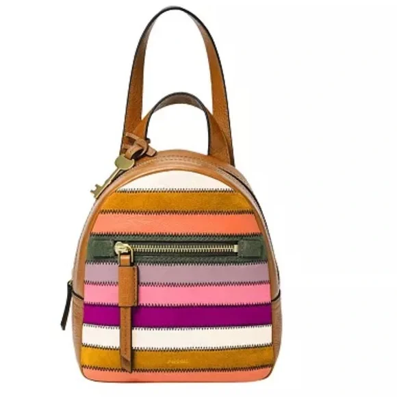 Fossil | Bags | Fossil Womens Megan Mini Leather Striped  display picture 1